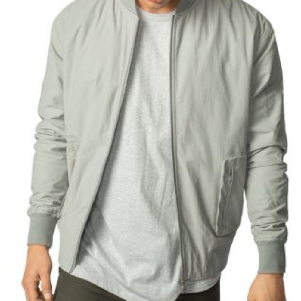 Zanerobe Men's Gray Bomber Utility Jacket Nordstrom Size L